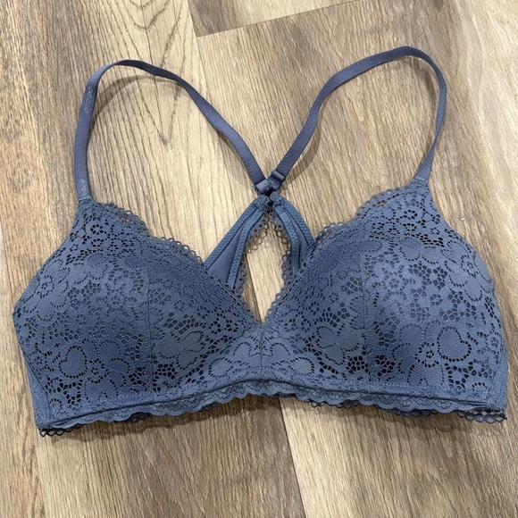 aerie Other - Aerie Wireless Blue Lace Racerback Bra 34C
